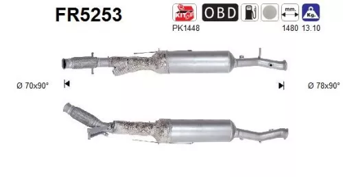 Ruß-/Partikelfilter, Abgasanlage