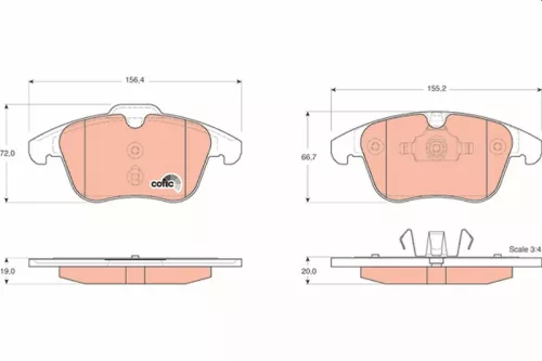 Bremsbelagsatz, Scheibenbremse