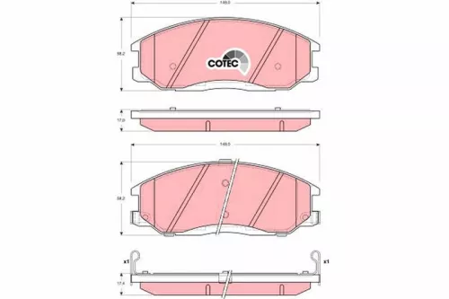 Bremsbelagsatz, Scheibenbremse