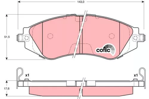 Bremsbelagsatz, Scheibenbremse