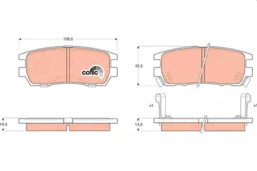 Bremsbelagsatz, Scheibenbremse