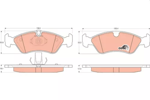 Bremsbelagsatz, Scheibenbremse